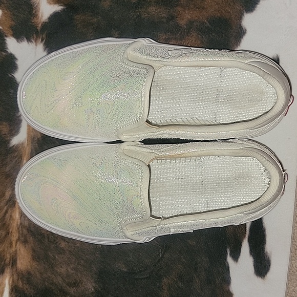 Vans Classic Slip On Holographic Iridescent White Sneakers - Picture 2 of 4